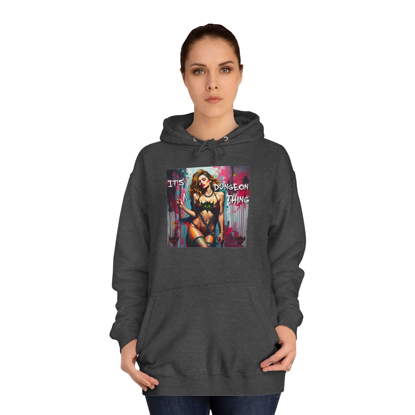 Unisex College Hoodie - "It's a Dungeon Thing" Graphic Sweatshirt