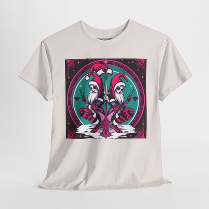 Colorful Holiday Elves Unisex Heavy Cotton Tee - Fun & Vibrant Design for Holidays