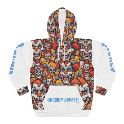 Creepy Clown Graphic Unisex Pullover Hoodie | Perfect for Halloween and Horror Lovers