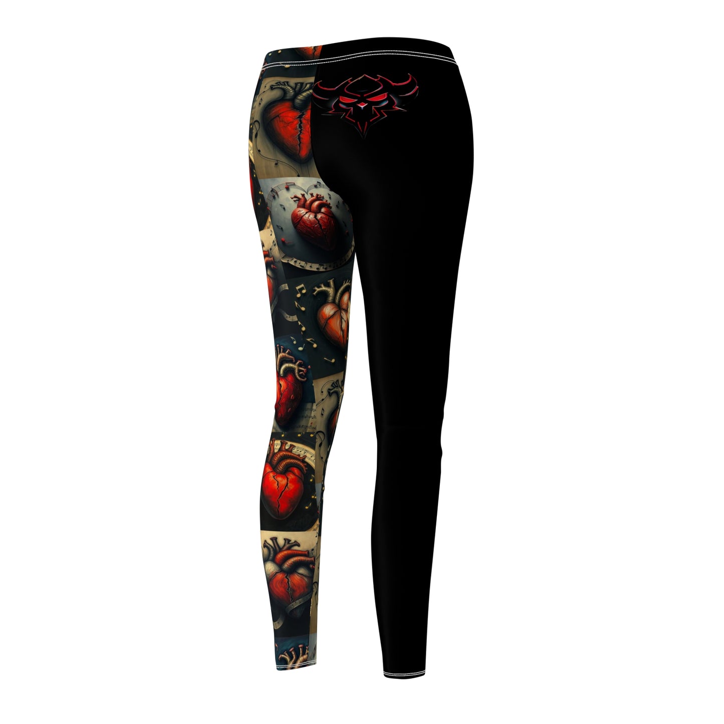 "Our Song" Edgy Heart Print Women's Casual Leggings - Stylish and Comfortable Activewear