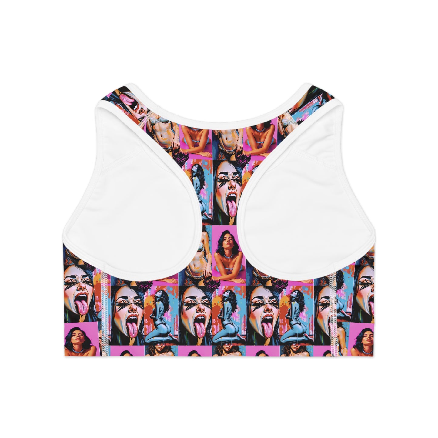 "Kinks" Bold Graphic Sports Bra - Stylish & Supportive Activewear for Women