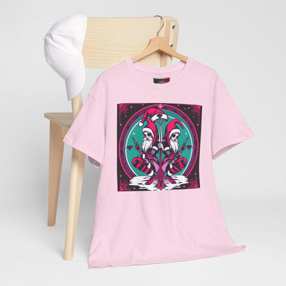 Colorful Holiday Elves Unisex Heavy Cotton Tee - Fun & Vibrant Design for Holidays