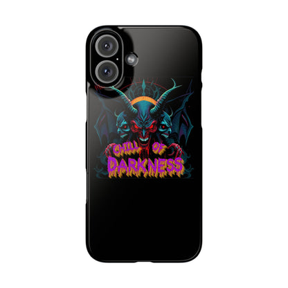 Chill of Darkness Slim Phone Case - Gothic Demon Design