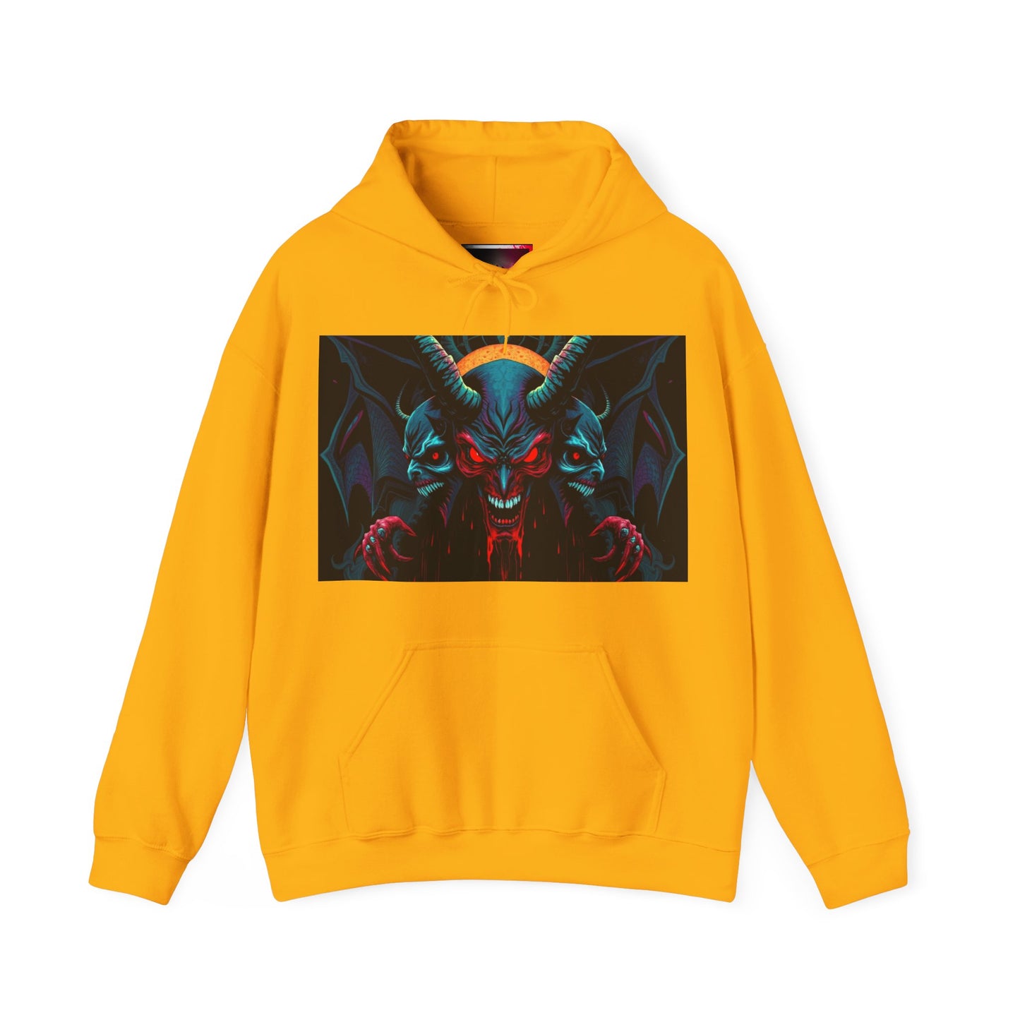 Chill of Darkness Hoodie - Unisex Heavy Blend™ Sweatshirt with Demon Design