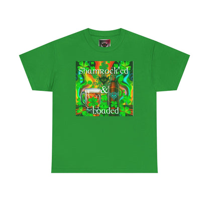 "Shamrocked & Loaded" Unisex Heavy Cotton Tee - Perfect for St. Patrick's Day Celebrations