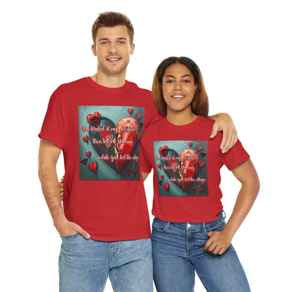 "You Feasted on My Devotion, then left me starving you fed the villages" Heartfelt Love Quote Unisex Heavy Cotton Tee - Perfect for Valentine's Day