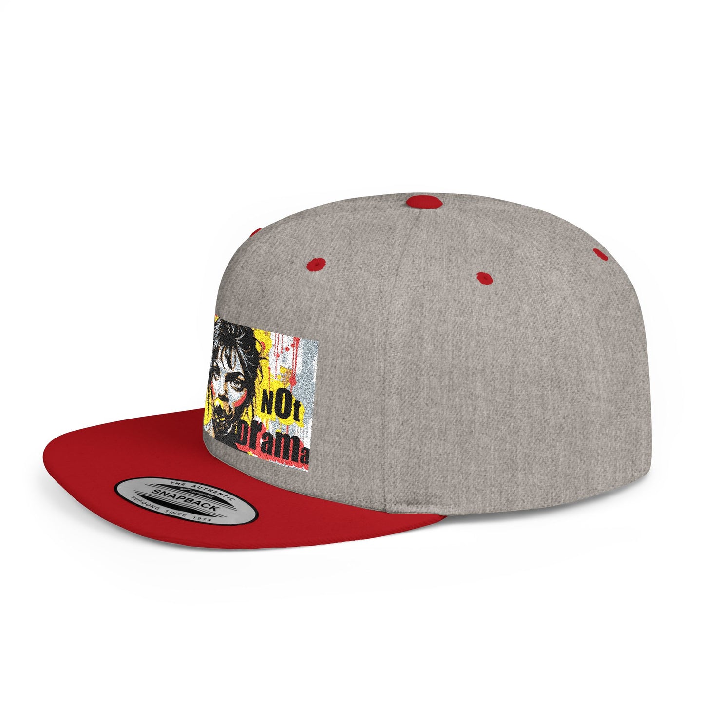 "Tangled in Rope Not Drama" Urban Graphic Flat Bill Snapback Cap - Street Vibe & Bold Design