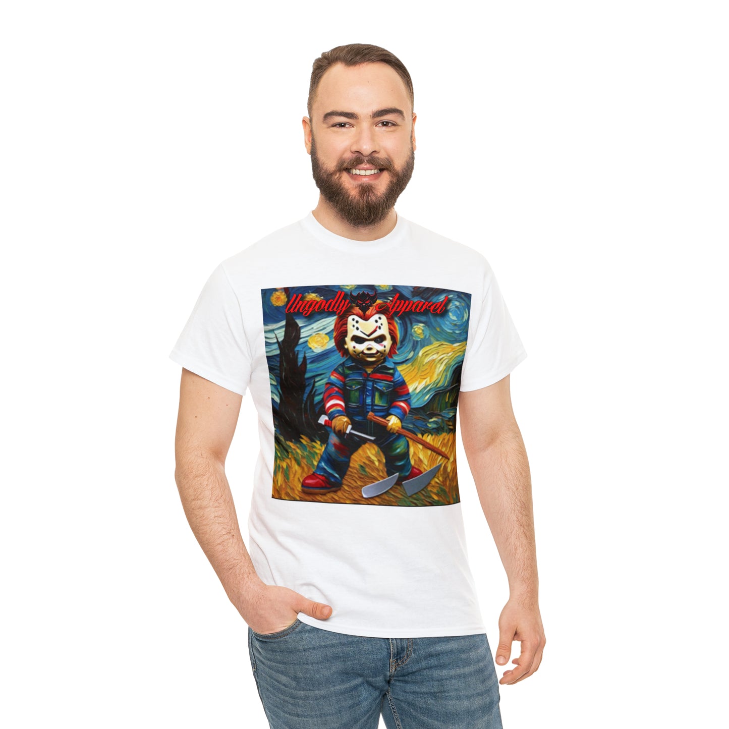 "Chucky/Jason Starry Night" T-Shirt