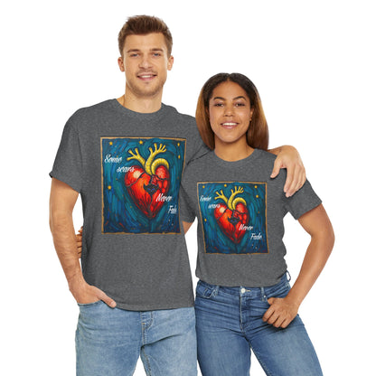 Heart Art Unisex Heavy Cotton Tee - "Some scars never fade"