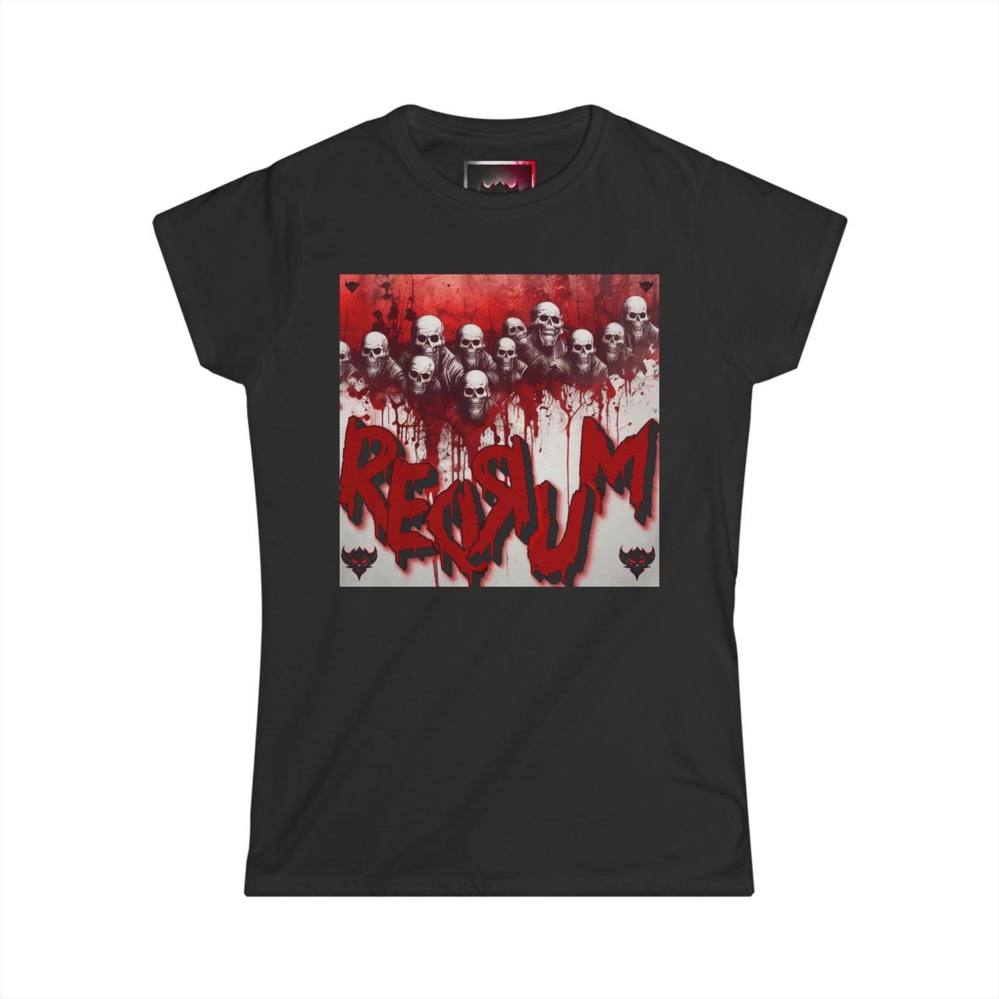 Redrum Horror-Themed Women's Heavy Cotton T-Shirt- Perfect for Halloween and Horror Fans