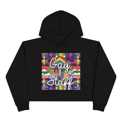 Women's "Gay Stuff" Crop Hoodie