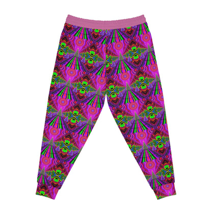 Vibrant Christmas Trees 2 Athletic Joggers - Colorful Activewear for Fitness & Relaxation