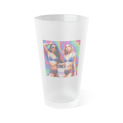 2 Girls, 1 Cup-Frosted Pint Glass, 16oz