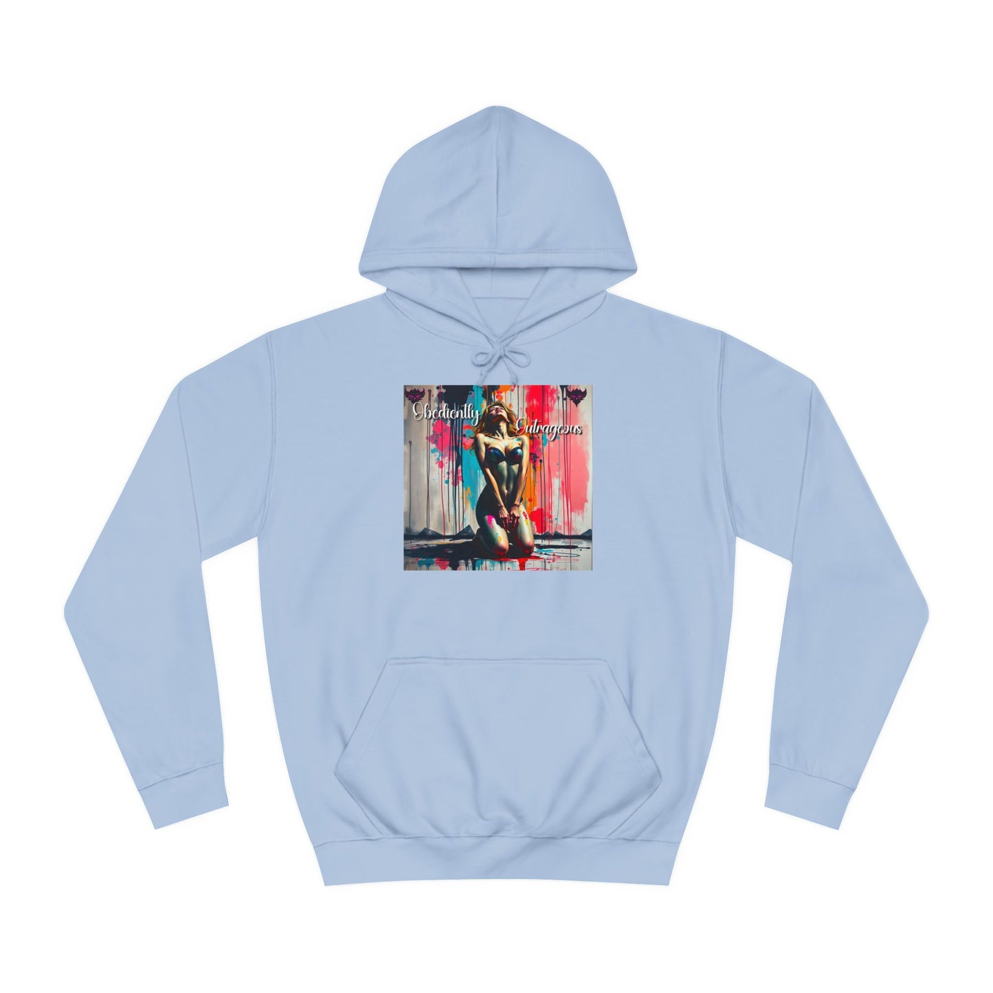 "Obediently Outrageous" Artistic Unisex College Hoodie - Unique Urban Design