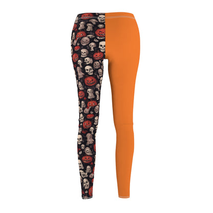 Women's "Halloween Pumpkin & Skulls" Leggings