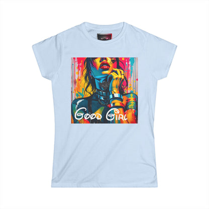 "Good Girl" Women's Graphic Tee - Stylish and Vibrant Art Shirt