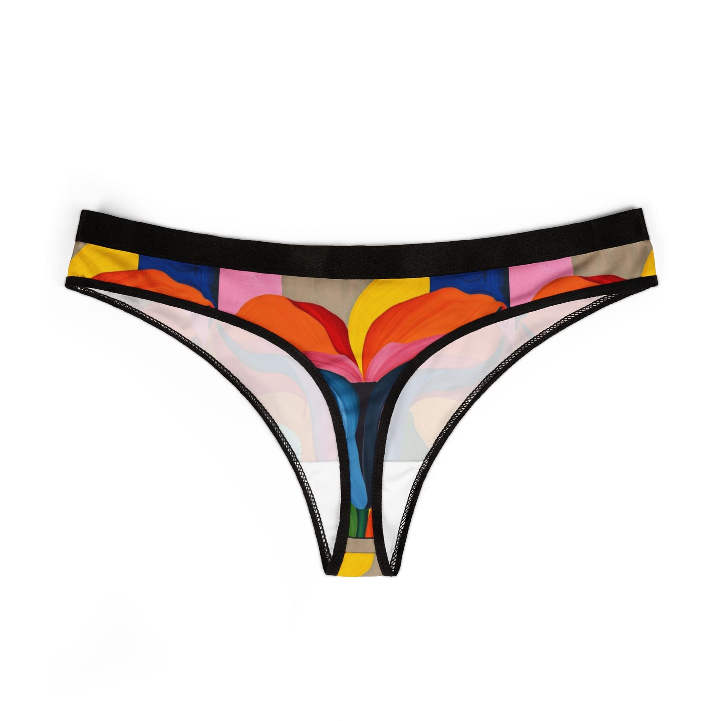 Colorful Floral Women's Thongs - Vibrant and Comfortable Panties