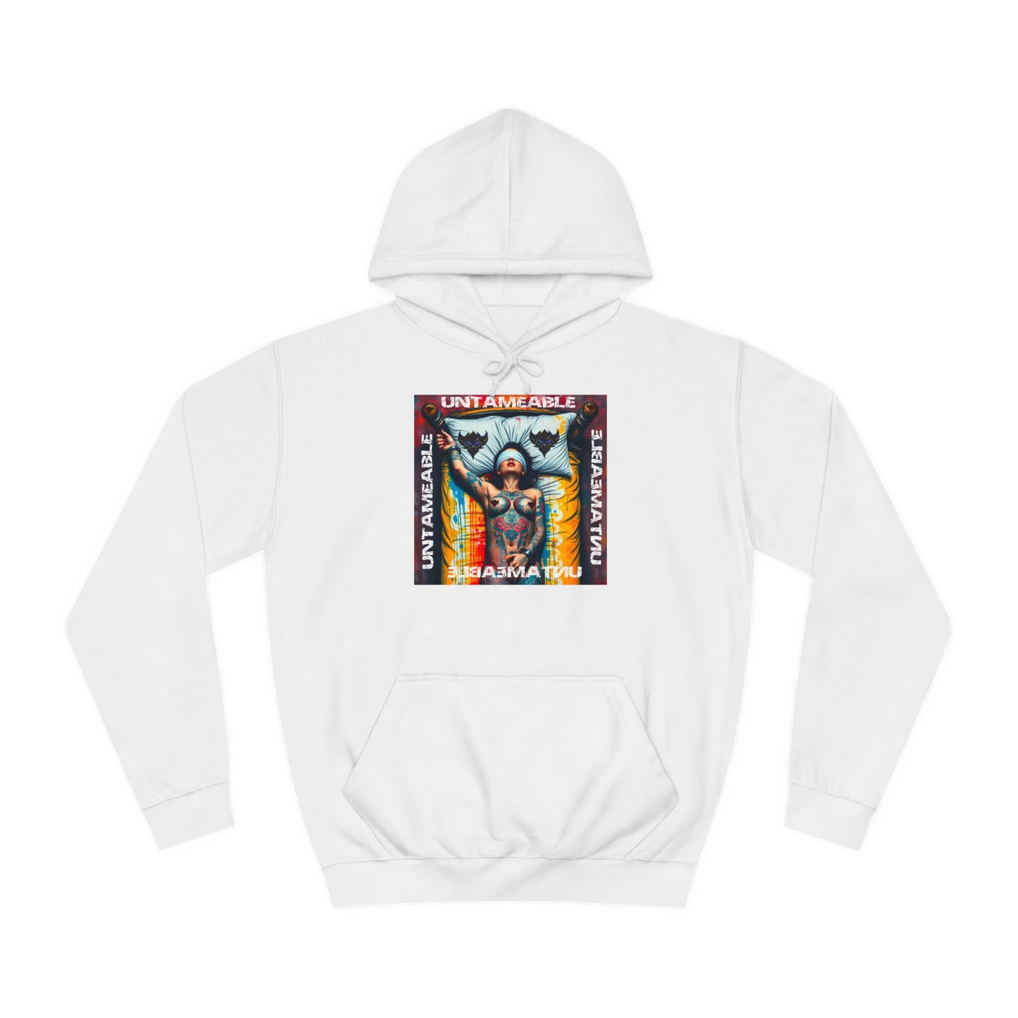 Unisex College Hoodie - 'Untameable' Graphic Design for Trendy Comfort