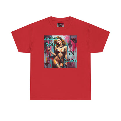 Street Art Unisex Heavy Cotton Tee - "Pleasure Cums in Chains" Graphic Shirt