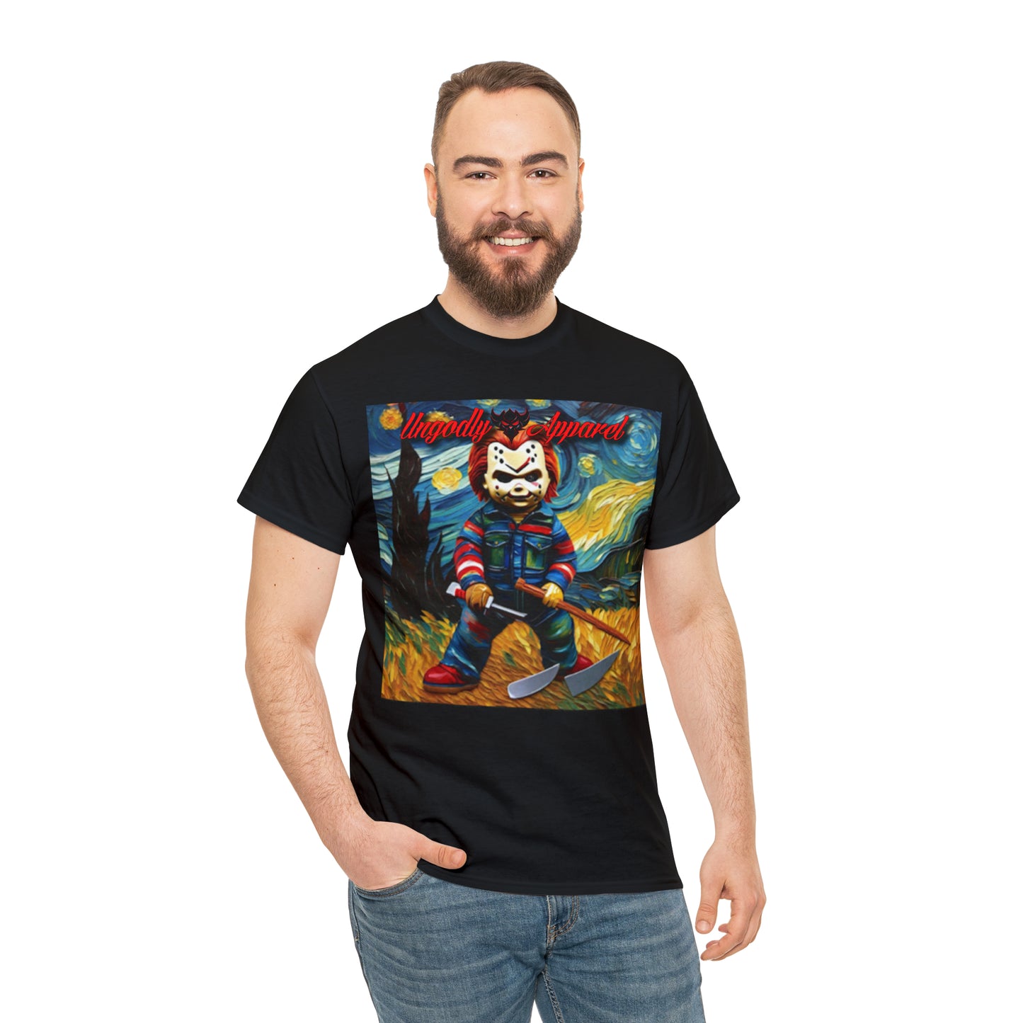 "Chucky/Jason Starry Night" T-Shirt