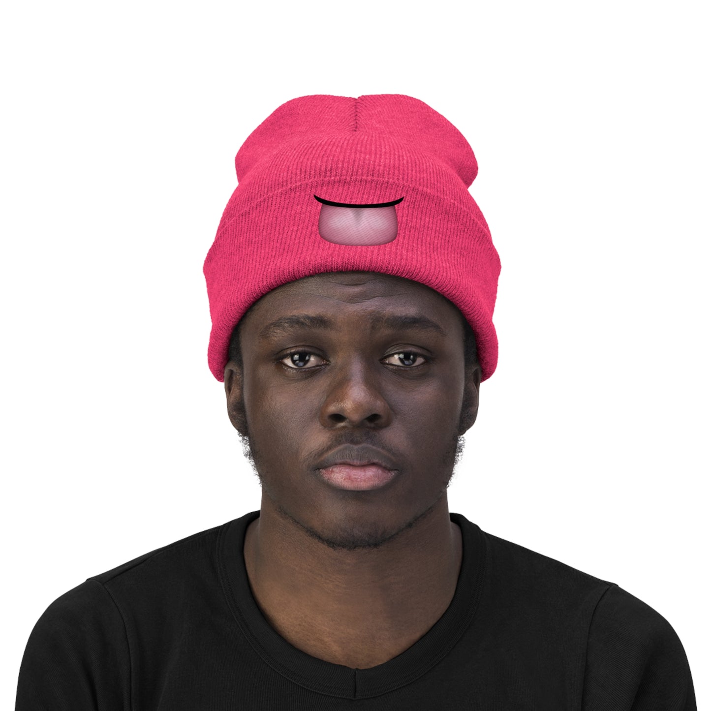 "Tongue Emoji" Knit Beanie