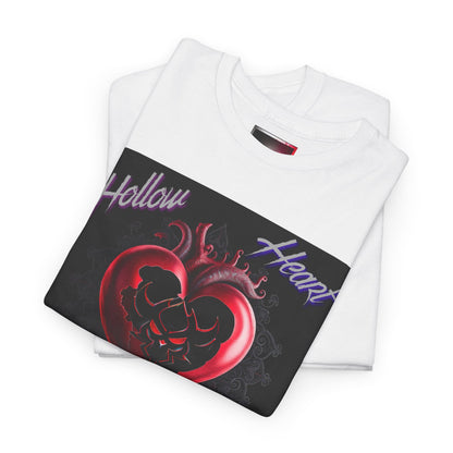 Hollow Heart Heavy Soul Unisex Cotton Tee - Edgy Graphic T-Shirt