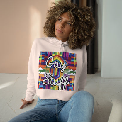 Women's "Gay Stuff" Crop Hoodie