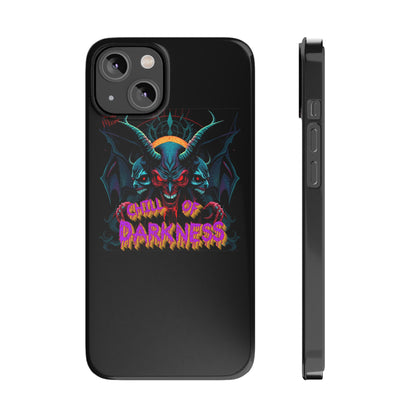 Chill of Darkness Slim Phone Case - Gothic Demon Design