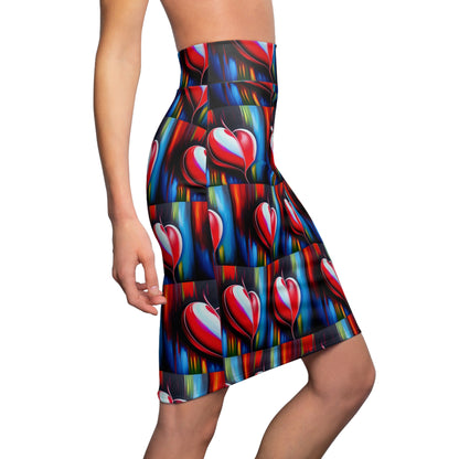 Women's "Heartbroken" Pencil Skirt