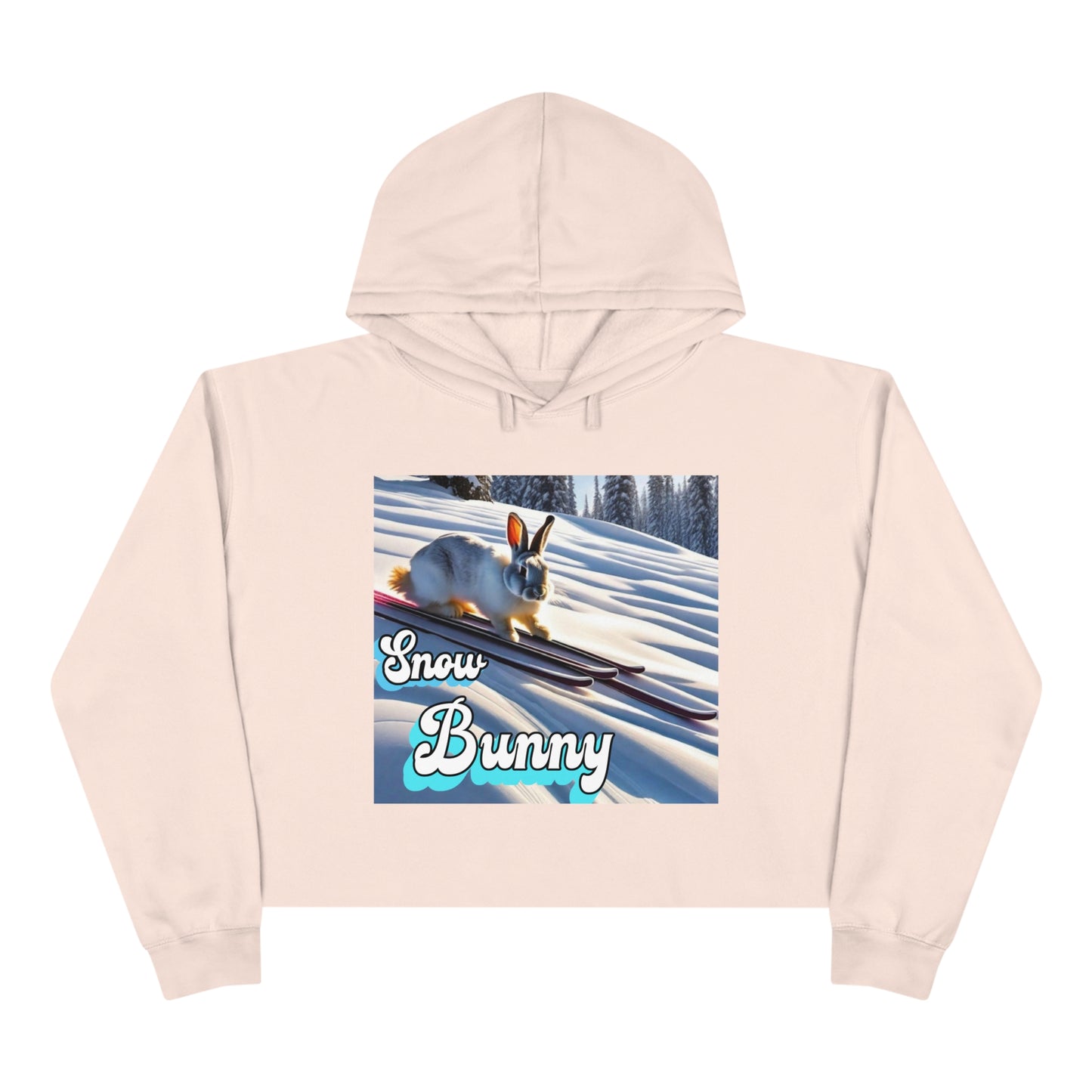 Women's "Snow Bunny" Crop Hoodie