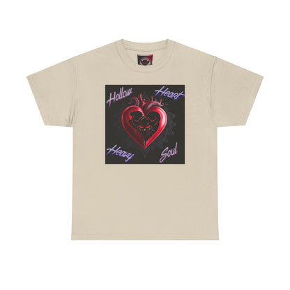 Hollow Heart Heavy Soul Unisex Cotton Tee - Edgy Graphic T-Shirt