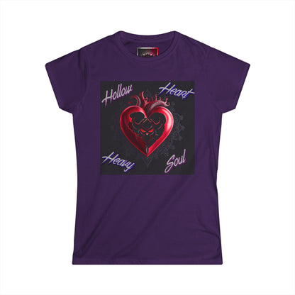 "Hollow Heart, Heavy Soul" Women's Softstyle Tee - Unique Graphic Tee for Self-Expression