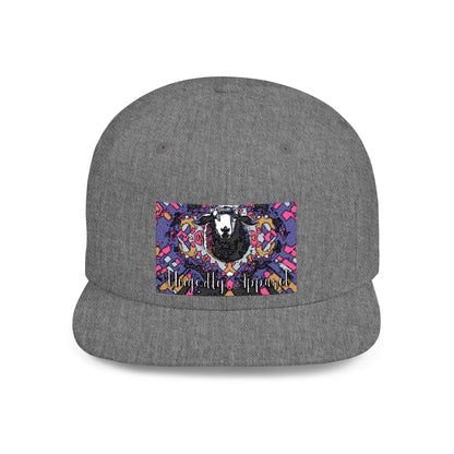 "Black Sheep" Colorful Artistic Flat Bill Snapback Hat - Unique Design for Fashion Lovers