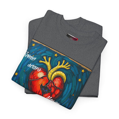 Heart Art Unisex Heavy Cotton Tee - "Some scars never fade"