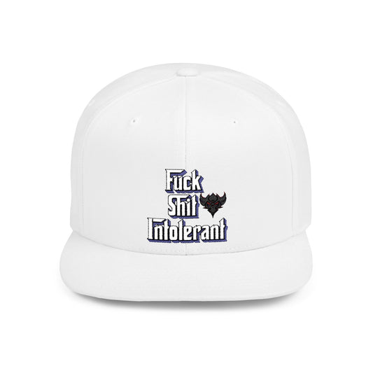 Statement Flat Bill Snapback Hat - "Fuck Shit Intolerant"