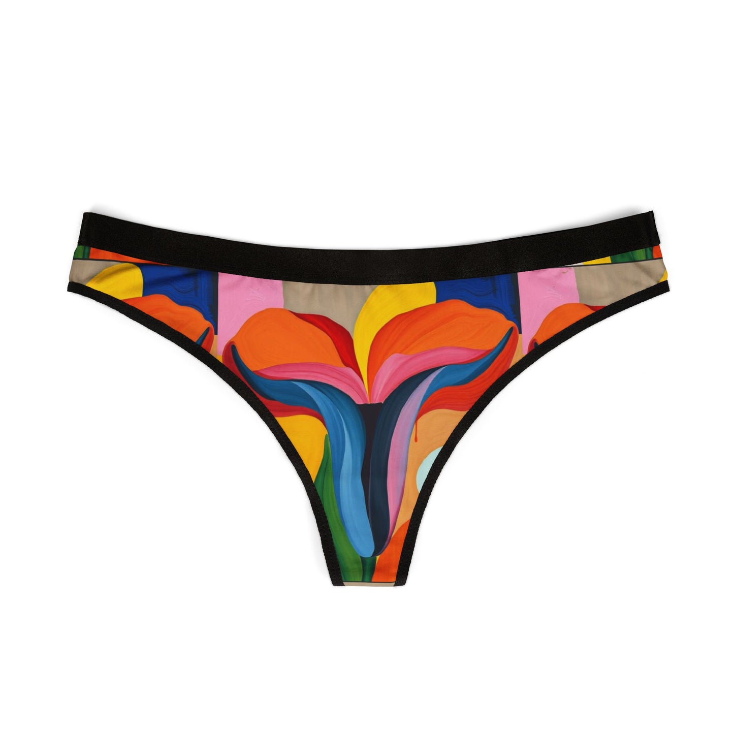 Colorful Floral Women's Thongs - Vibrant and Comfortable Panties