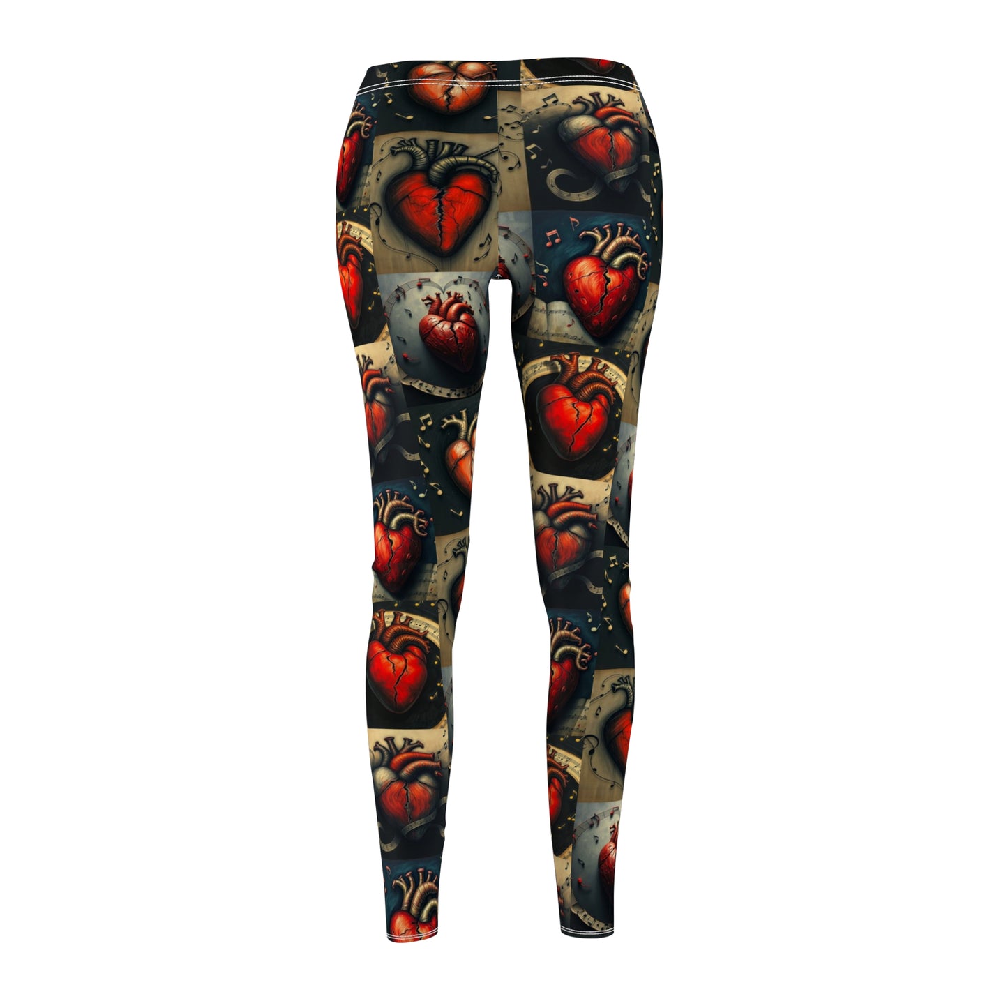 "Our Song" Heart Art Women's Casual Leggings - Stylish and Comfy Activewear