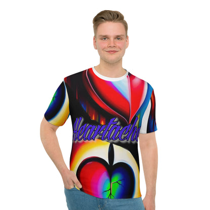 Men's Loose T-shirt - "Heartache Love’s Invisible Scar" Art Tee