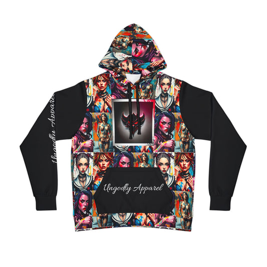 "Fetish" Vibrant Art Print Athletic Hoodie - Expressive and Stylish Wear