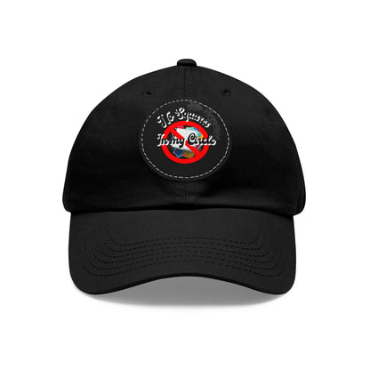 "No Squares in My Circle" Dad Hat with Leather Patch