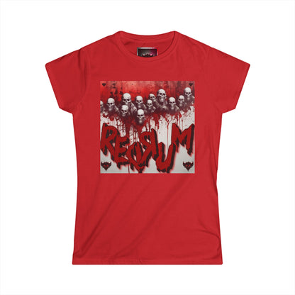 Redrum Horror-Themed Women's Heavy Cotton T-Shirt- Perfect for Halloween and Horror Fans