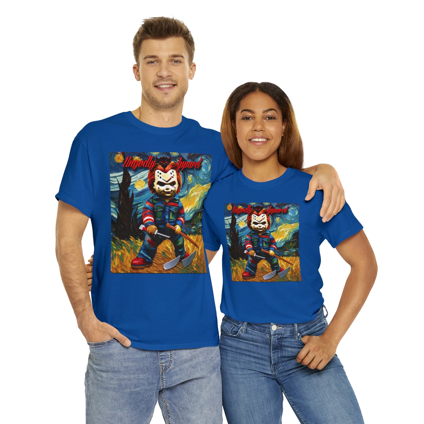 "Chucky/Jason Starry Night" T-Shirt