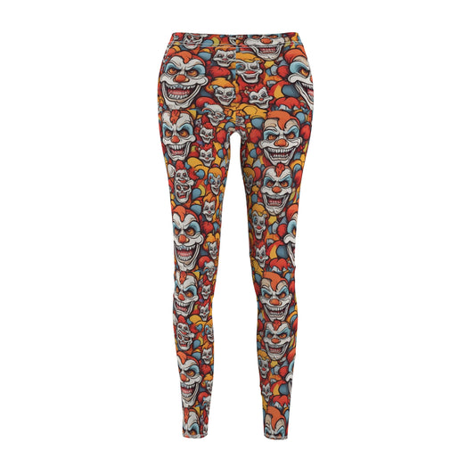 Funky Clown Print Casual Leggings for Women - Trendy Everyday Wear