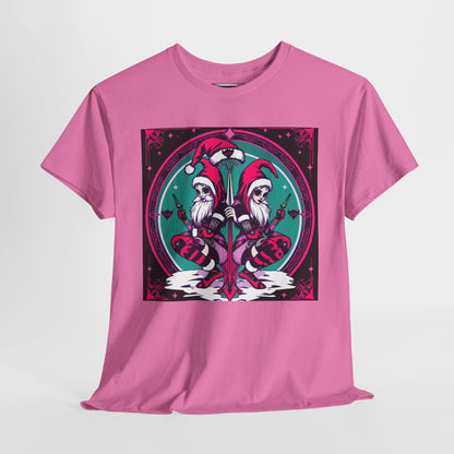 Colorful Holiday Elves Unisex Heavy Cotton Tee - Fun & Vibrant Design for Holidays