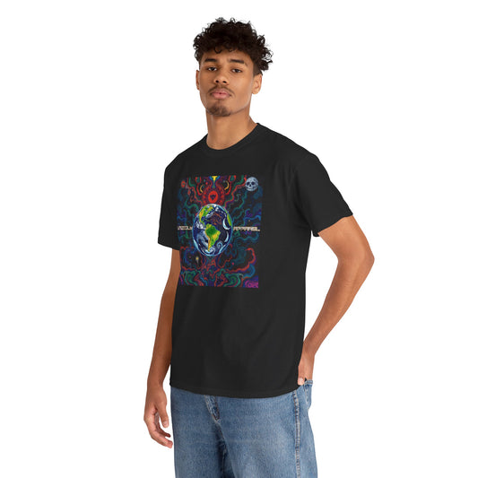 Unisex Heavy Cotton Tee - Vibrant "Ungodly Earth" Design for Nature Lovers