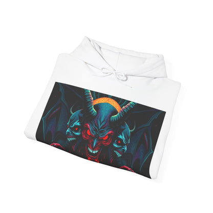 Chill of Darkness Hoodie - Unisex Heavy Blend™ Sweatshirt with Demon Design