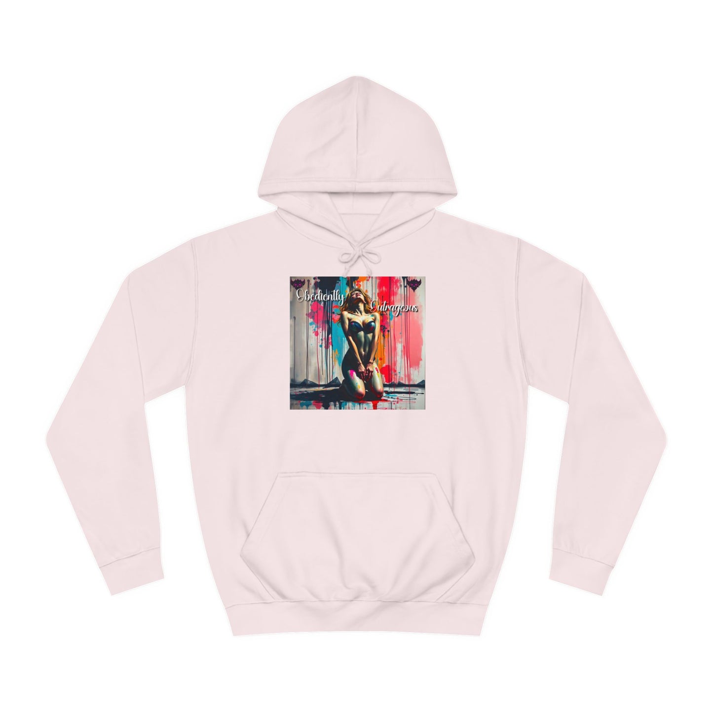 "Obediently Outrageous" Artistic Unisex College Hoodie - Unique Urban Design