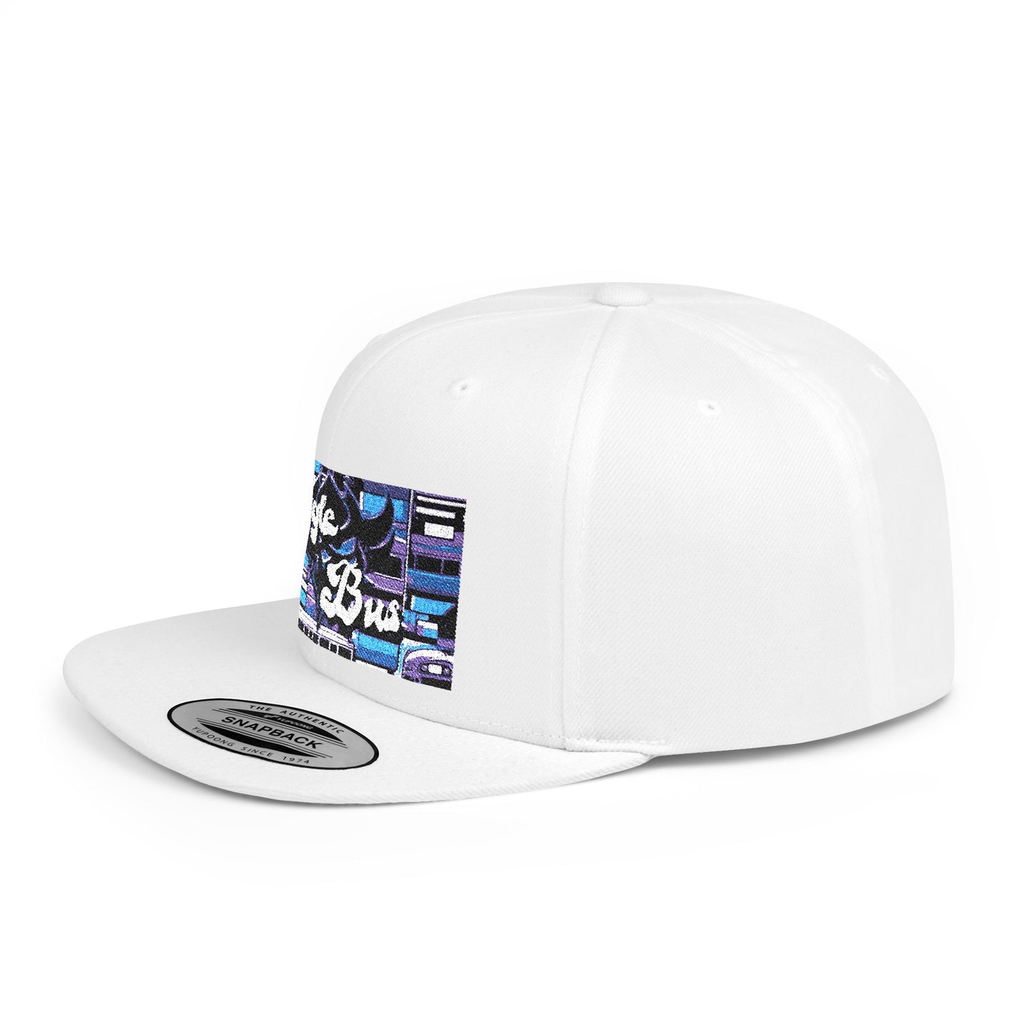 "Struggle Bus" Flat Bill Snapback Cap - Trendy Streetwear Hat for Everyday Wear