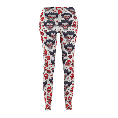 Women's Edgy Skull Print Leggings for Casual Wear