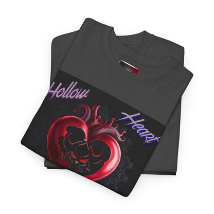 Hollow Heart Heavy Soul Unisex Cotton Tee - Edgy Graphic T-Shirt